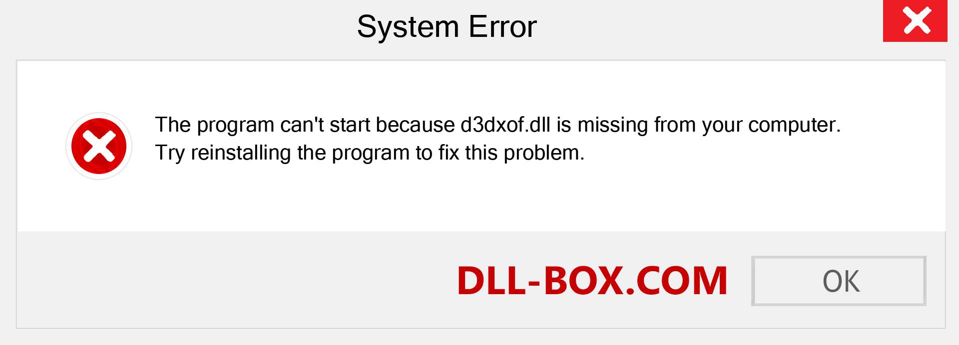  d3dxof.dll file is missing?. Download for Windows 7, 8, 10 - Fix  d3dxof dll Missing Error on Windows, photos, images